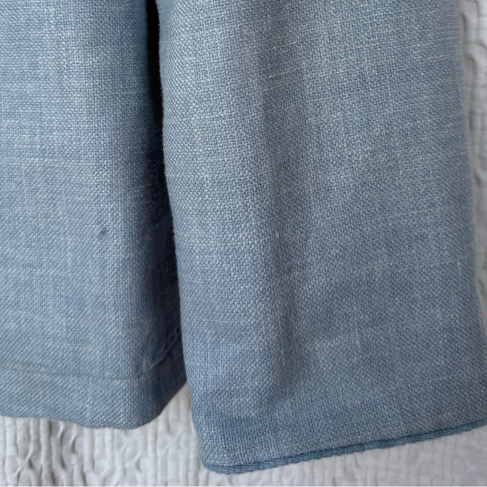 Max Mara Emy Blazer Sky Blue Silk Linen Wool – Size 8